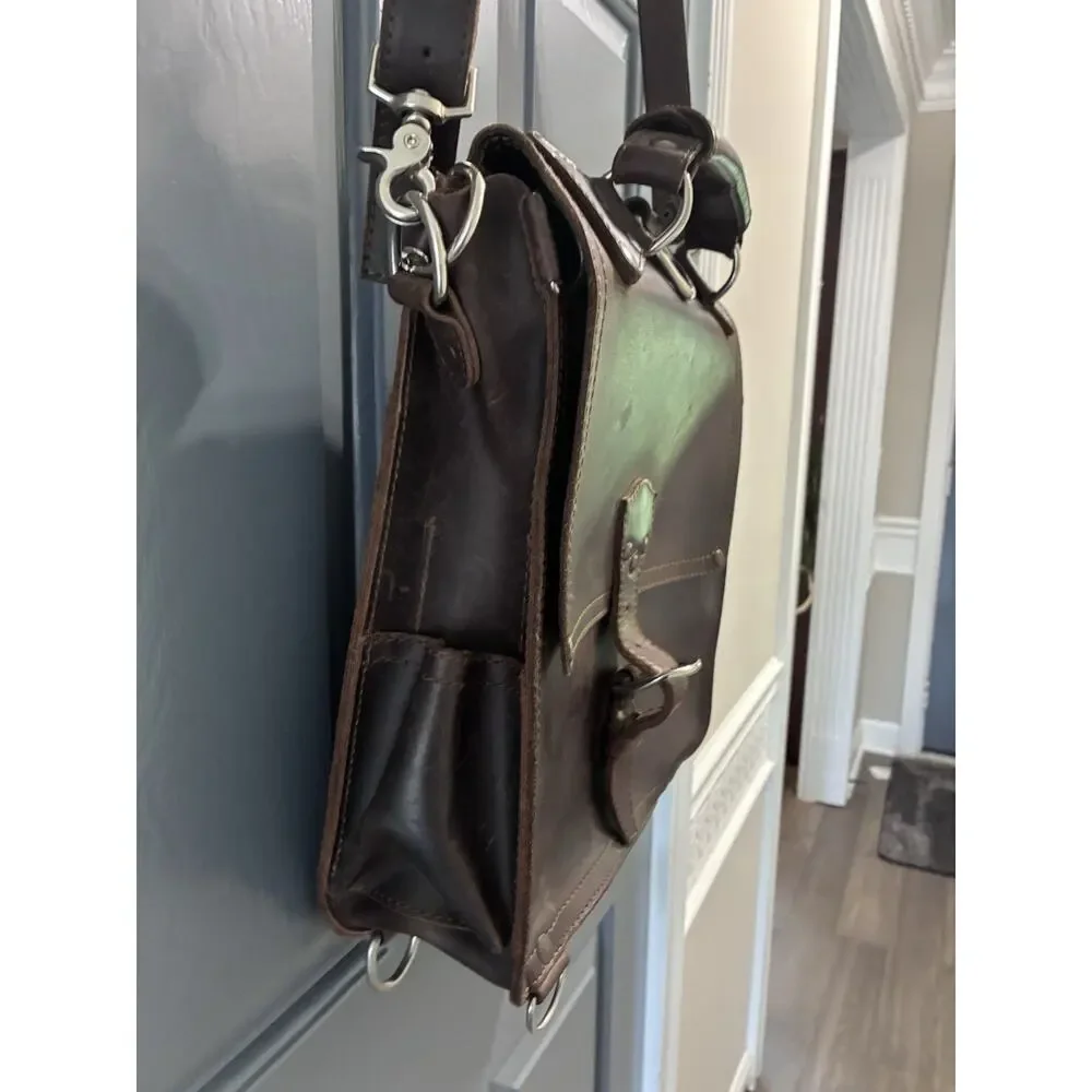 Saddleback Leather Company Coffee Brown Messenger Bag Converitble Backpack